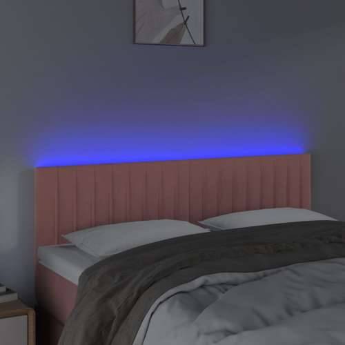 LED uzglavlje ružičasto 144x5x78/88 cm baršunasto - Ružičasta 144 x 5 x 78/88 cm 1 Cijena