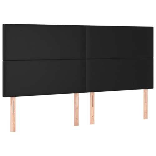 Krevet s oprugama i madracem crni 200x200 cm od umjetne kože - Crna 200 x 200 cm Gladak dizajn Cijena