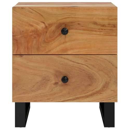 Noćni ormarići 2 kom 40 x 33 x 46 cm masivno bagremovo drvo - 2 Masivno bagremovo drvo Cijena