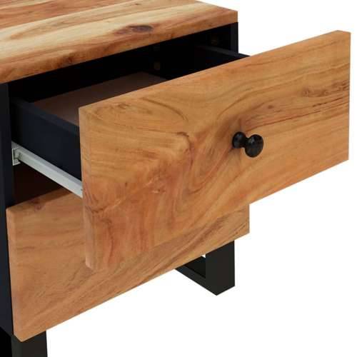 Noćni ormarići 2 kom 40 x 33 x 46 cm masivno bagremovo drvo - 2 Masivno bagremovo drvo Cijena