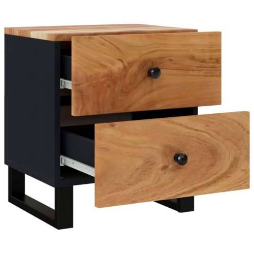 Noćni ormarići 2 kom 40 x 33 x 46 cm masivno bagremovo drvo - 2 Masivno bagremovo drvo Cijena