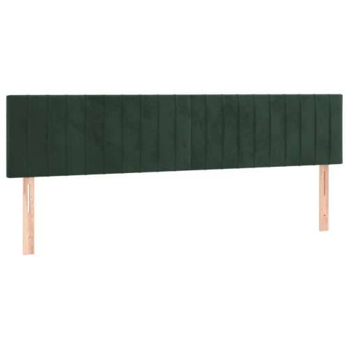 Krevet s oprugama i madracem tamnozeleni 200x200 cm baršunasti - Tamnozelena 200 x 200 cm Okomite pruge Cijena