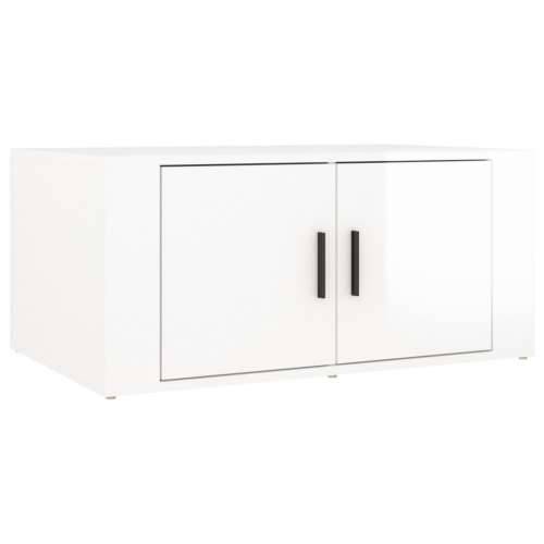 Stolić za kavu sjajni bijeli 80 x 50 x 36 cm konstruirano drvo - Visoko sjajno bijela 1 Cijena