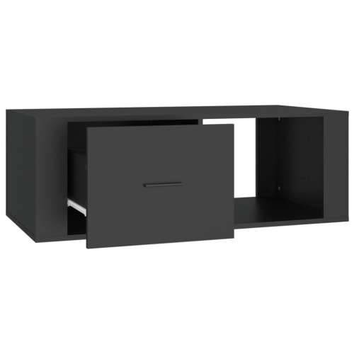 Stolić za kavu crni 100 x 50,5 x 35 cm od konstruiranog drva - Crna 1 Cijena