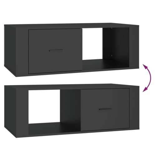 Stolić za kavu crni 100 x 50,5 x 35 cm od konstruiranog drva - Crna 1 Cijena