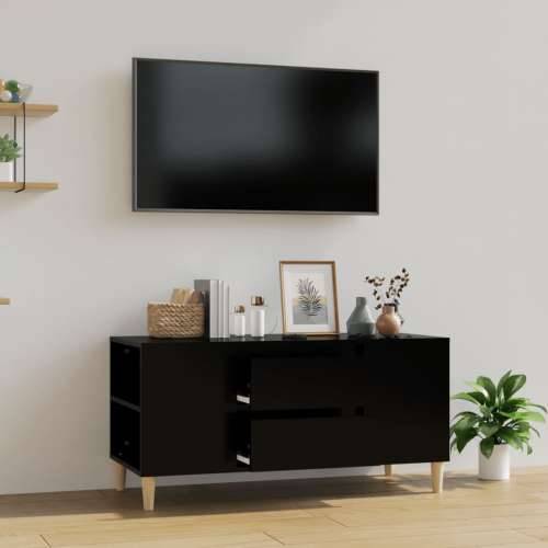 TV ormarić crni 102 x 44,5 x 50 cm od konstruiranog drva - Crna 1 Cijena