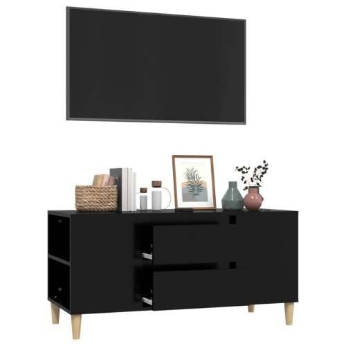 TV ormarić crni 102 x 44,5 x 50 cm od konstruiranog drva - Crna 1 Cijena