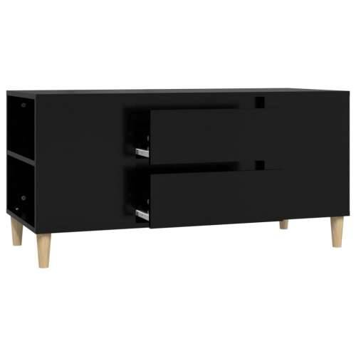 TV ormarić crni 102 x 44,5 x 50 cm od konstruiranog drva - Crna 1 Cijena