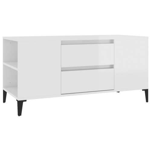 TV ormarić sjajni bijeli 102 x 44,5 x 50 cm konstruirano drvo - Visoko sjajno bijela 1 Cijena