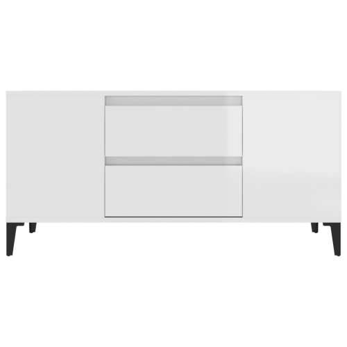 TV ormarić sjajni bijeli 102 x 44,5 x 50 cm konstruirano drvo - Visoko sjajno bijela 1 Cijena