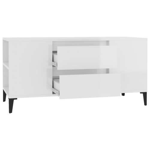 TV ormarić sjajni bijeli 102 x 44,5 x 50 cm konstruirano drvo - Visoko sjajno bijela 1 Cijena