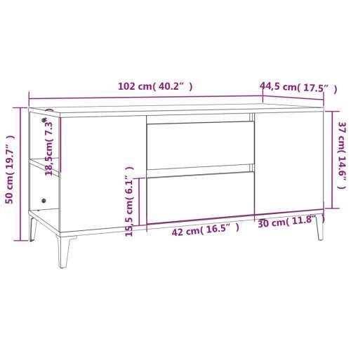 TV ormarić sjajni bijeli 102 x 44,5 x 50 cm konstruirano drvo - Visoko sjajno bijela 1 Cijena