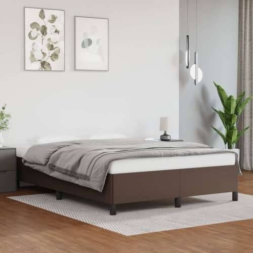 Okvir za krevet smeđi 140x190 cm od umjetne kože