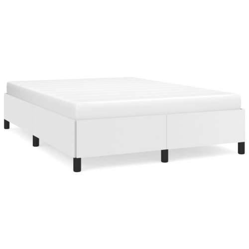 Okvir za krevet bijela 140x200 cm od umjetne kože Cijena