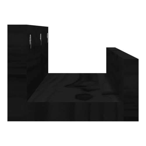 Zidne police 2 kom crne 50 x 12 x 9 cm od masivne borovine - Crna 50 x 12 x 9 cm 1 Cijena