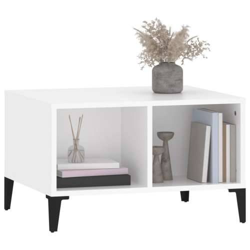 Stolić za kavu bijeli 60 x 50 x 36,5 cm od konstruiranog drva - Bijela 1 Cijena
