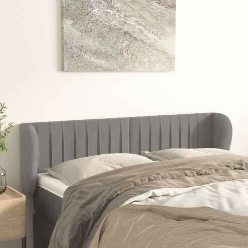 Uzglavlje s ušima svjetlosivo 147x23x78/88 cm baršunasto - Svjetlosiva 147 x 23 x 78/88 cm 1 Cijena