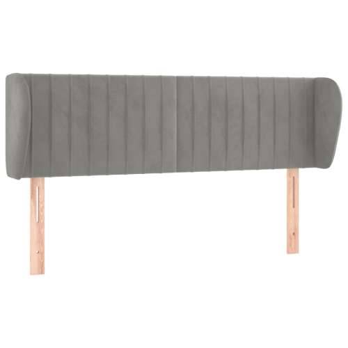Uzglavlje s ušima svjetlosivo 147x23x78/88 cm baršunasto - Svjetlosiva 147 x 23 x 78/88 cm 1 Cijena