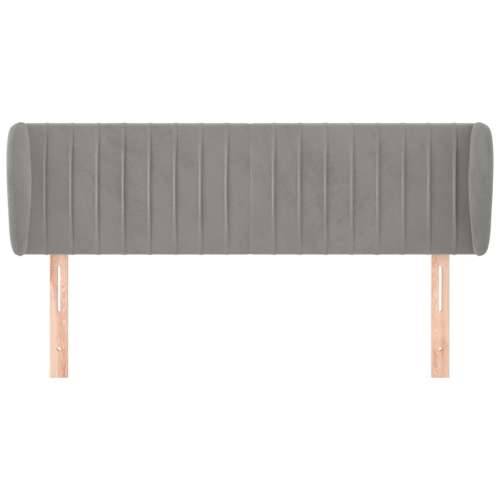 Uzglavlje s ušima svjetlosivo 147x23x78/88 cm baršunasto - Svjetlosiva 147 x 23 x 78/88 cm 1 Cijena