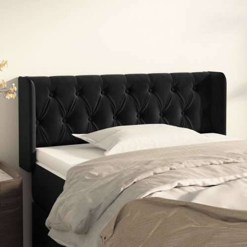 Uzglavlje s ušima crno 103x16x78/88 cm baršunasto - Crna 103 x 16 x 78/88 cm 1 Cijena