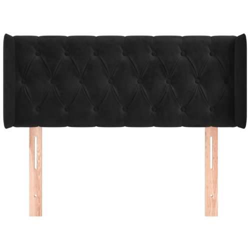 Uzglavlje s ušima crno 103x16x78/88 cm baršunasto - Crna 103 x 16 x 78/88 cm 1 Cijena