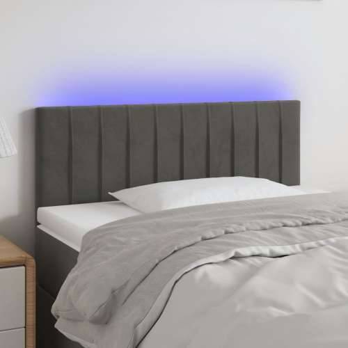 LED uzglavlje tamnosivo 80 x 5 x 78/88 cm baršunasto  - Tamno siva 80 x 5 x 78/88 cm 1 Cijena