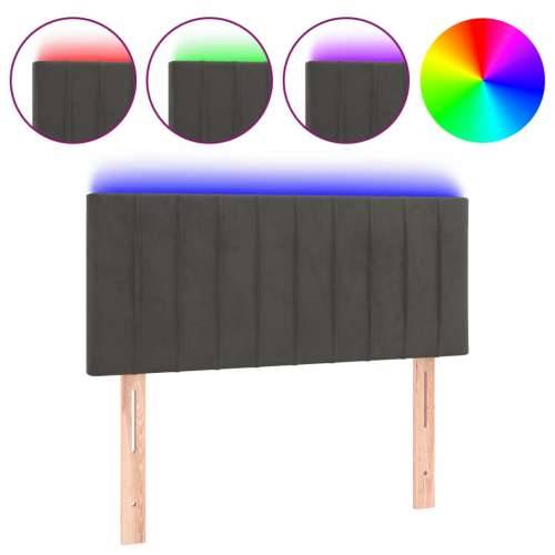 LED uzglavlje tamnosivo 80 x 5 x 78/88 cm baršunasto  - Tamno siva 80 x 5 x 78/88 cm 1 Cijena