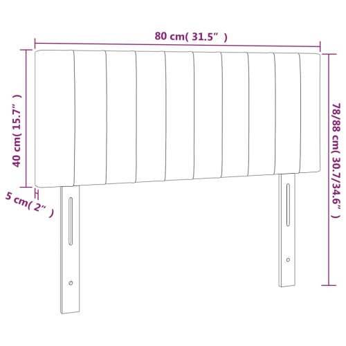LED uzglavlje tamnosivo 80 x 5 x 78/88 cm baršunasto  - Tamno siva 80 x 5 x 78/88 cm 1 Cijena