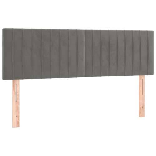 LED uzglavlje svjetlosivo 144x5x78/88 cm baršunasto - Svjetlosiva 144 x 5 x 78/88 cm 1 Cijena