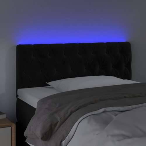 LED uzglavlje crno 100x7x78/88 cm baršunasto - Crna 100 x 7 x 78/88 cm 1 Cijena