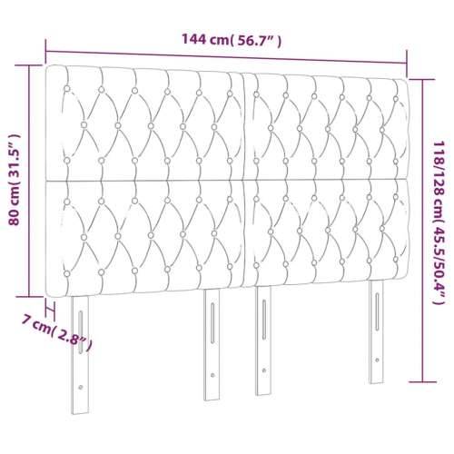LED uzglavlje tamnosivo 144x7x118/128 cm baršunasto - Tamno siva 144 x 7 x 118/128 cm 1 Cijena