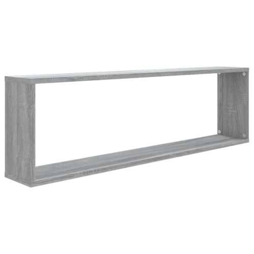 Kockaste zidne police 4 kom boja hrasta 100 x 15 x 30 cm drvene - Sivi hrast sonoma 4 1 Cijena