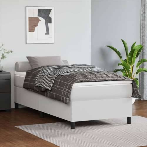Okvir za krevet bijeli 80 x 200 cm od umjetne kože - Bijela 80 x 200 cm 35 cm Cijena