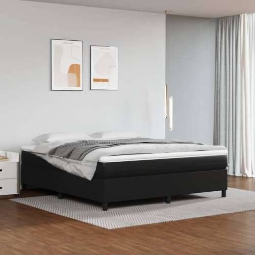 Okvir za krevet s oprugama crni 160x200 cm od umjetne kože