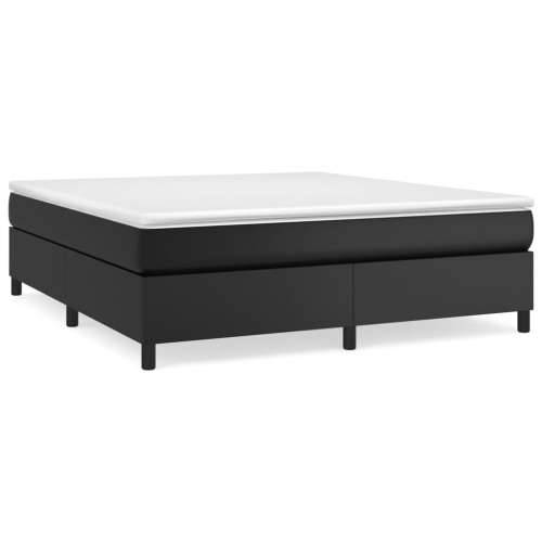 Okvir za krevet s oprugama crni 160x200 cm od umjetne kože Cijena