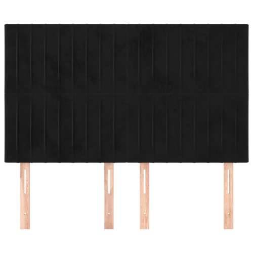 Uzglavlja 4 kom crni 72 x 5 x 78/88 cm baršunasta - Crna 144 cm 1 Visoko Cijena