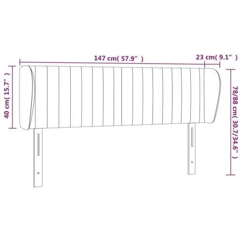 Uzglavlje s ušima crno 147x23x78/88 cm baršunasto - Crna 147 x 23 x 78/88 cm 1 Cijena