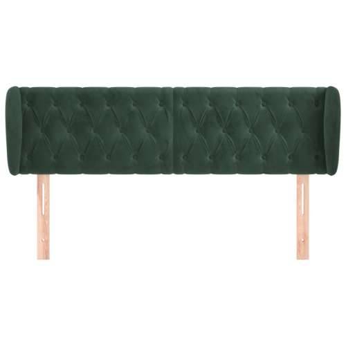 Uzglavlje s ušima tamnozeleno 147x23x78/88 cm baršunasto - Tamnozelena 147 x 23 x 78/88 cm 1 Cijena