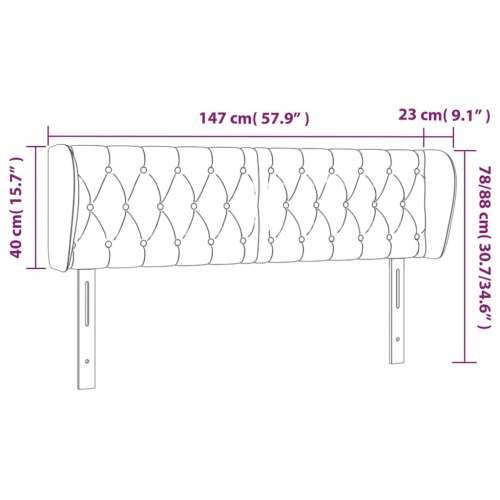 Uzglavlje s ušima tamnozeleno 147x23x78/88 cm baršunasto - Tamnozelena 147 x 23 x 78/88 cm 1 Cijena