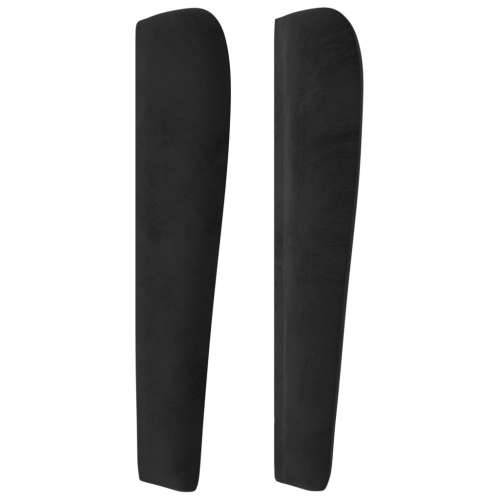 Uzglavlje s ušima crno 147x23x118/128 cm baršunasto - Crna 147 x 23 x 118/128 cm 1 Cijena
