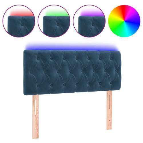 LED uzglavlje tamnoplavo 100x7x78/88 cm baršunasto - Tamno plava 100 x 7 x 78/88 cm 1 Cijena