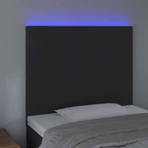 LED uzglavlje crno 100x5x118/128 cm baršunasto - Crna 100 x 5 x 118/128 cm 1 Cijena