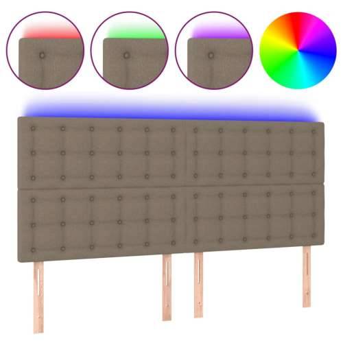 LED uzglavlje smeđesivo 160x5x118/128 cm od tkanine - Sivo-smeđa 160 x 5 x 118/128 cm 1 Cijena