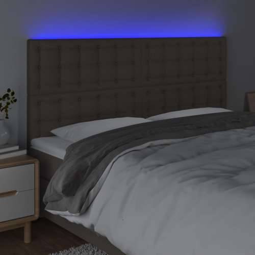 LED uzglavlje smeđesivo 160x5x118/128 cm od tkanine - Sivo-smeđa 160 x 5 x 118/128 cm 1 Cijena