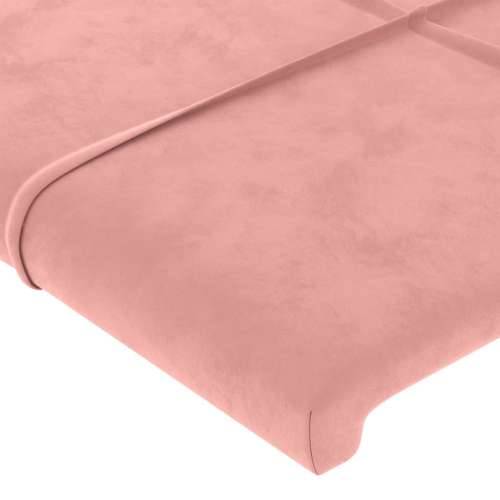 LED uzglavlje ružičasto 93x16x118/128 cm baršunasto - Ružičasta 93 x 16 x 118/128 cm 1 Cijena