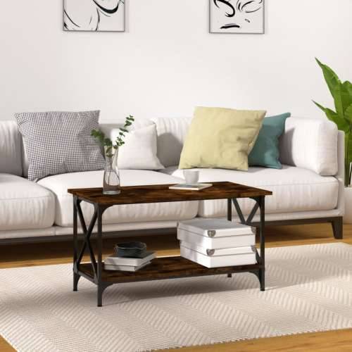 Stolić za kavu boja hrasta 80x45x45 cm od drva i željeza - Dimljeni hrast 1 80 cm 45 cm Cijena