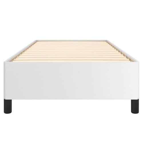 Okvir za krevet bijela 90x190 cm od umjetne kože Cijena