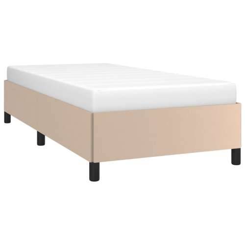 Okvir za krevet boja cappuccina 90x190 cm od umjetne kože Cijena