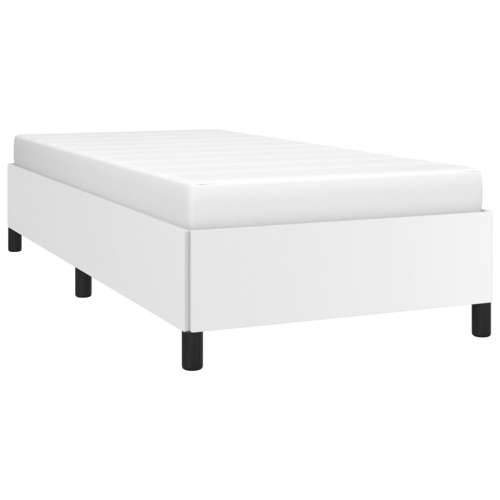 Okvir za krevet bijela 90x200 cm od umjetne kože Cijena