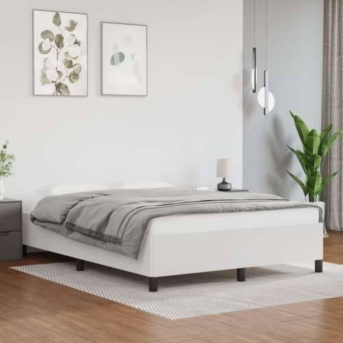 Okvir za krevet bijela 140x190 cm od umjetne kože